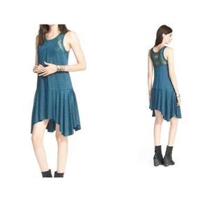 NWT Free People Make It Count Green Polka Dot Lace Dress